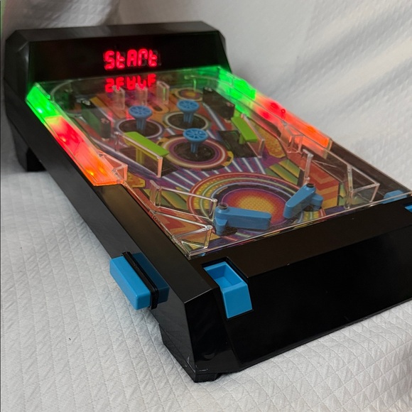 Retro Tabletop Pinball Machine w LED scoreboard lights, sound. Tested Works - Picture 2 of 6